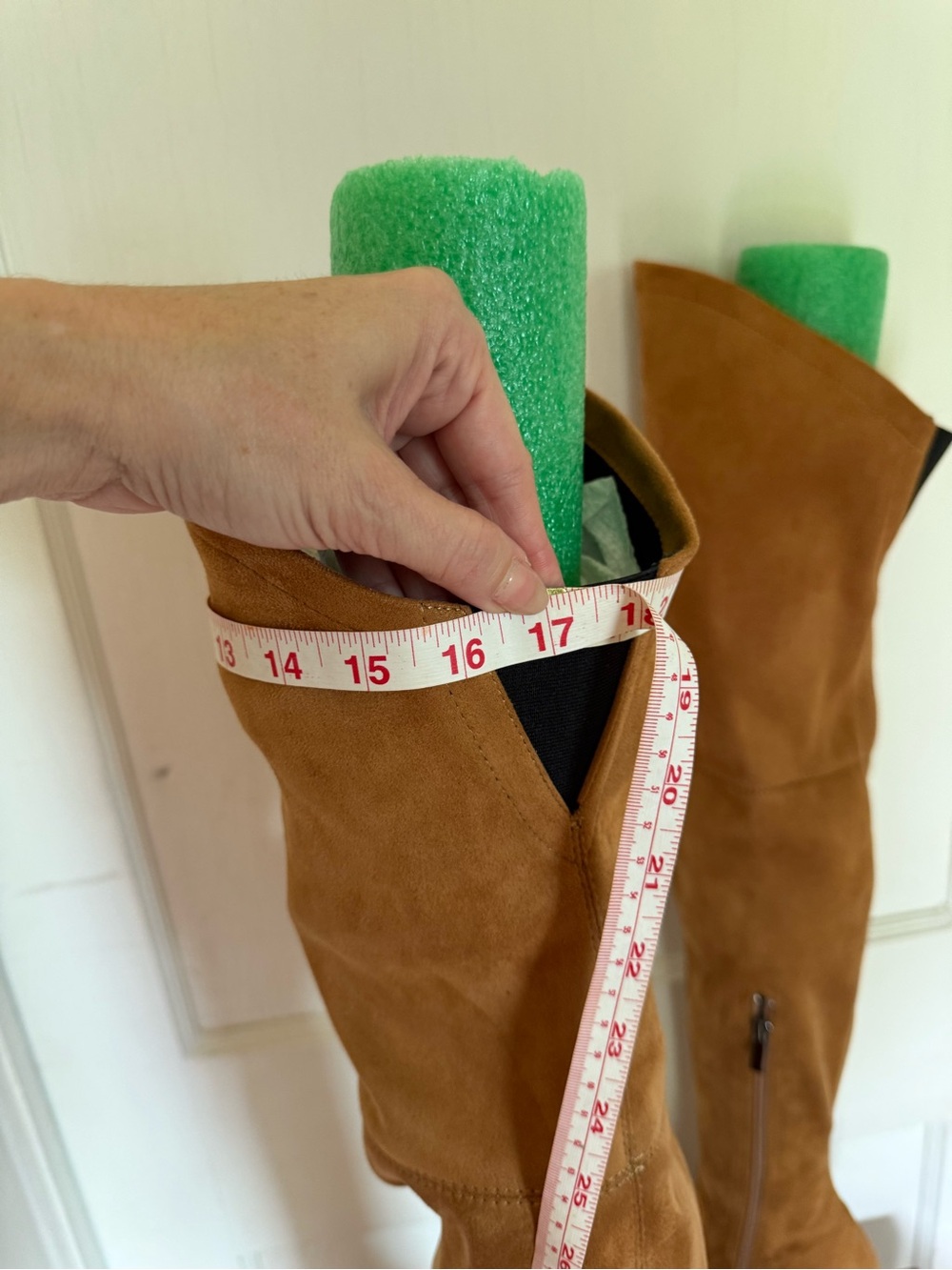 Tan “suede” over the knee boots - Picture 9 of 11